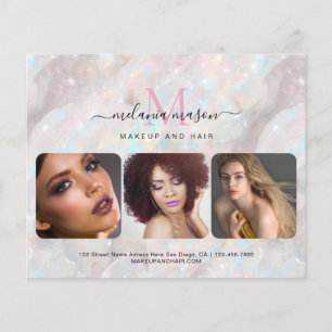 Elegante Opal Stone Make-up Artist Foto Flyer