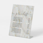 Elegante Opal Stone Uniek Reclamebord Met Voetstuk (Voorkant)