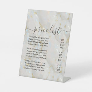 Elegante Opal Stone Uniek Reclamebord Met Voetstuk