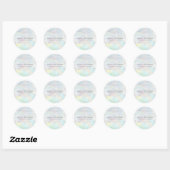 Elegante Opal Wedding Planner Eenvoudig Ronde Sticker (Vel)