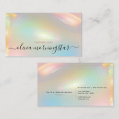 Elegante Opalescente Abstract Visitekaartje (Voorkant / Achterkant)