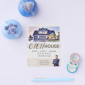 Elegante open huis vastgoedmakelaar flyer (Enkel)