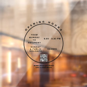 Elegante openingstijden Boutique Kantoor Window Cl Raamsticker (Vel 2)