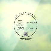 Elegante openingstijden Boutique Kantoor Window Cl Raamsticker (Vel 3)