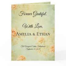 Elegante Opgevouwen Trouw Trouwkaart Bedankt