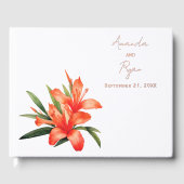 Elégante Orange Oleander Floral Mariage Photo (Recto)