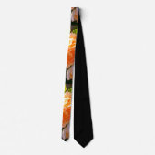 Elegante oranje geel perzik bloemen rozen stropdas (Achterkant)