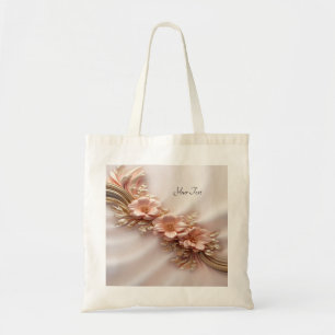 Elegante oranje perzik bloem tas