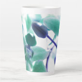 Elégante Orchidée bleue verte douce Imprimer Mug l (Devant)