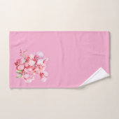 Elégante orchidée noire et rose (Serviette à main)