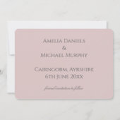 Élégante Orchidée Rose Foncé Save the date (Dos)