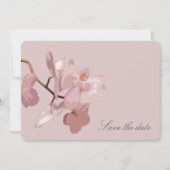 Élégante Orchidée Rose Pâle Save the date (Devant)