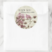 Elegante orchideeën dank u ronde sticker (Tas)