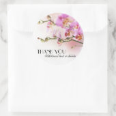 Elegante orchideeën dank u ronde sticker (Tas)