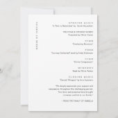 Elegante Orde van de Dienst Uitvaartprogramma Kaart (Achterkant)