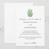 Elegante orgelpijp Cactus bruiloft Kaart (Voorkant / Achterkant)