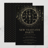 Elegante Oud en Nieuw feest uitnodiging (Voorkant / Achterkant)