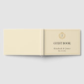 Elegante oude geldkist - Ivoor en gouden bruiloft Gastenboek (Volledig)