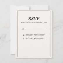 Elegante Oude-Rijkdom Bruiloft RSVP-reactiekaart