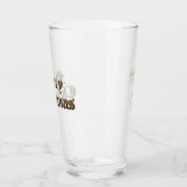 Elegante Oudengelse Lettering Vrolijk Kerstfeest Glas (Links)