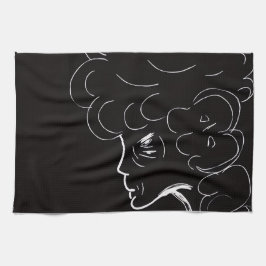 Elegante Oudere Dame Keukendoek Theedoek