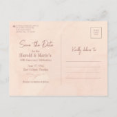 Elegante ouderwetse Save the Date-fotoansichtkaart Briefkaart (Achterkant)