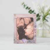 Elegante ouderwetse Save the Date-fotoansichtkaart Briefkaart (Staand voorkant)