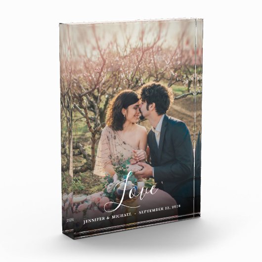 Elegante overlay gepersonaliseerde liefde script b fotoblokken (Links)