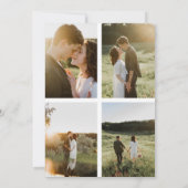 Elegante Overlay Modern Script Typografie 5 Foto Save The Date (Achterkant)