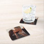 Elegante overlay Modern Wedding Cheers Onderzetter (Insitu)