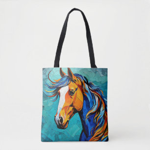 🐎 Elegante paard mozaïek kunstwerk ✨ Artistiek Eq Draagtas