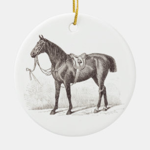 Elegante paardrijden ruiter keramisch ornament
