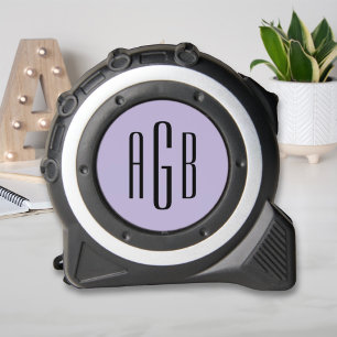 Elegante Paarse 3 Letter Monogram Initiaal Rolmaat