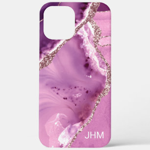 Elegante Paarse Agaat iPhone 12 Pro Max Hoesje