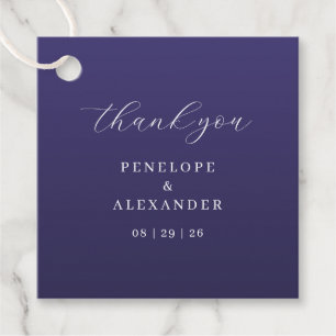 Elegante Paarse Bedankkaart Bedankjes Labels