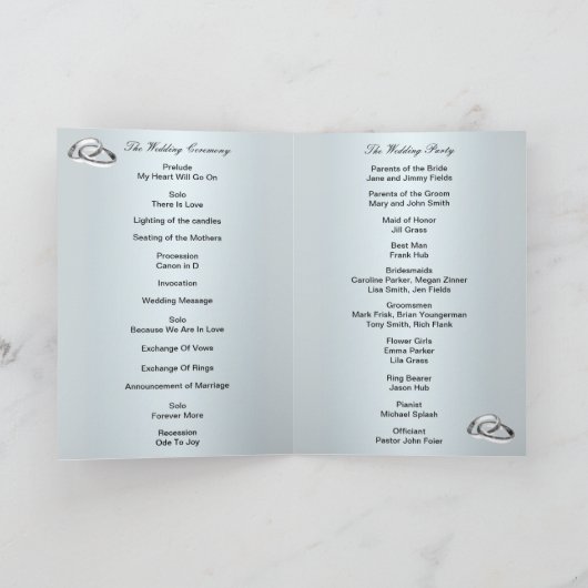 Elegante paarse bloemen- en vlinder programmakaart programma (Binnen)