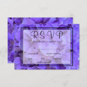 Elegante paarse bloemen Hydrangeas Lavendel RSVP (Voorkant / Achterkant)