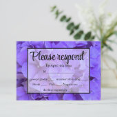 Elegante paarse bloemen Hydrangeas Lavendel RSVP (Staand voorkant)