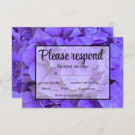 Elegante paarse bloemen Hydrangeas Lavendel RSVP