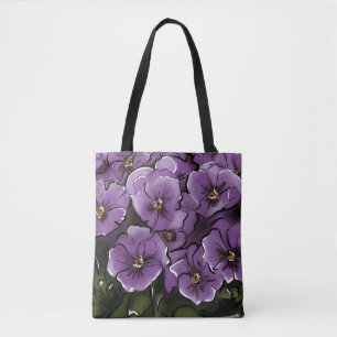 Elegante Paarse Bloemen LGBTQ Mrs & Mrs Trouw Draagtas