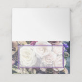 Elegante Paarse bloemenbruiloft receptie (Buitenkant ongevouwen)