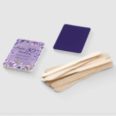 Elegante Paarse bloemenviooltjes 80ste verjaardags Handwaaier (Niet-gemonteerd)