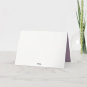 Elegante Paarse Bloemige Bruidsjurk Shower Bedankt (Achterkant)