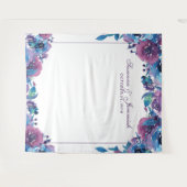 Elegante paarse bloemige fotohoud-backdrop voor br wandkleed (Voorkant (horizontaal))