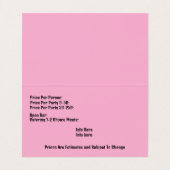 Elegante Paarse Bruiloft Party Planner Visitekaartjes (Binnenkant ongevouwen)