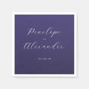 Elegante Paarse Calligrafie Servet