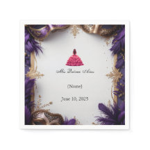 Elegante Paarse en gouden Quinceañera Party