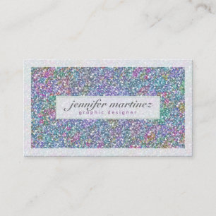 Elegante Paarse en kleurrijke glitter & Sparkles 3 Visitekaartje