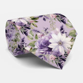 Elegante Paarse en witte Stropdassen (Opgerold)