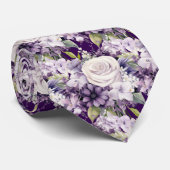 Elegante Paarse en witte Stropdassen (Opgerold)